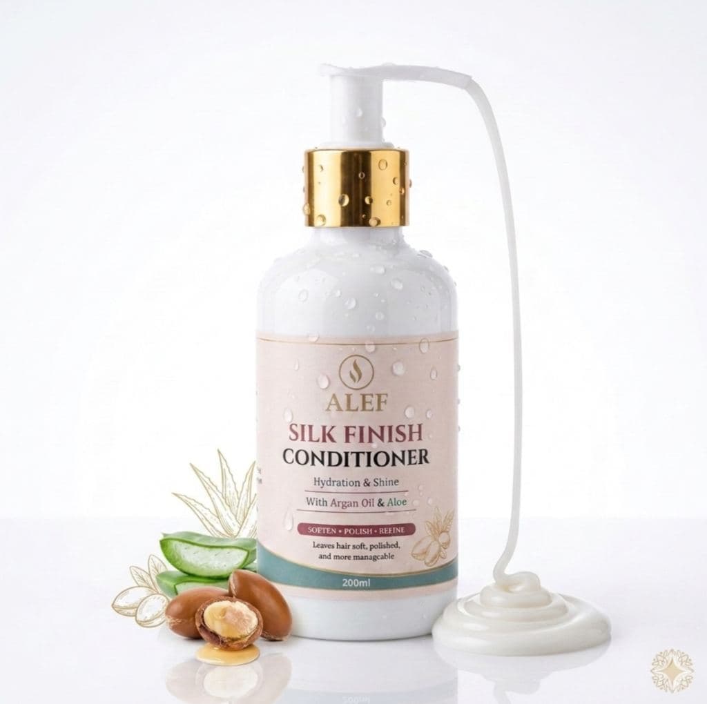 ALEF Silk Finish Conditioner with Argan Oil & Aloe - 200ml